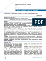 Limitations of Neuropsychological Tests and Remedial Measures