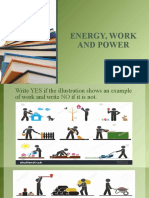 Energy, Work and Power