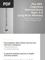 Psy 402 Topic 5.3 Long Term Memory