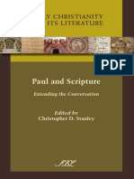 Paul and Scripture Extending The Conversation (Christopher D. Stanley)