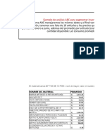 Ejemplo de Análisis ABC para Segmentar Inventario: Nombre Del Material Promedio