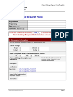 Change Request Form Template