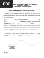 Carta Desincorporación