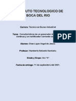 Características de Un Generador de Corriente Continua y Un Rectificador Corriente Continua.