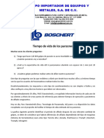 Como Calcular La Vida Util de Los Punzones para Punzonadoras - Informe Tecnico Boschert - Pass AG