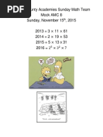 AMC 8 Mock 2015 Final