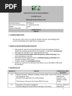 Course Plan Research Methodology TIM 26th Batch