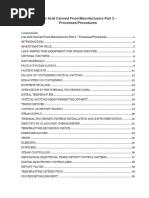 Guide To Inspections of Low Acid Canned Food Manufacturers - Part 2