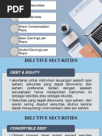 Dilutive Securities and Earnings Per Share