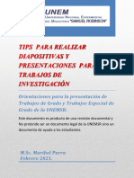 Tips para Realizar Presentaciones de TG y Teg.