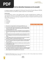 Evaluación de Los Derechos Humanos de La Escuela