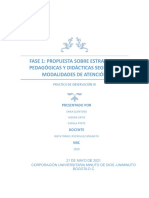 Fase 1 Propuesta Sobre Estrategias Pedagógicas y Didácticas Según Las Modalidades de Atención