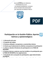 Participación en La Gestión Pública Aportes Teóricos y Epistemológicos. Vanesa Linares