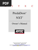 PredaDoor NXT Owner's (Rev-AD 02-01-20)