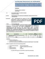 Informe de Residente #032 - Servicio de Suministro e Instalacion de Placa Recordatoria