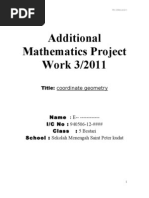 Additional Mathematics Project Work 3 2001