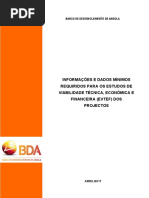 BDA - Informações e Dados Mínimos Requeridos para Elaboração Do EVTEF - 2017