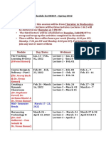 IIEECP Schedule - Spring 2022