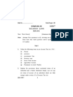 OSMS/M-20 Taxation Laws IMS-601: Roll No. .......................... Total Pages: 05