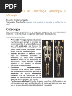 2) Generalidades de Osteología, Artrología y Miología 2018