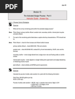 Module 16 - The Activated Sludge Process - Part II Instructor Guide Answer Key