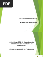 Edo de Orden Superior No Homogéneas-Variación de Parámetros