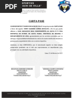 Carta Pase - Unicachi