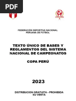 Texto Unico de Bases y Reglamentos Del Sistema Nacional de Campeonatos Copa Peru 2023 - Aprobado