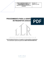 Procedimiento para La Identificación de Requisitos Legales