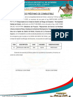 Acta de Prestamo Combustible - Obra Pistas y Veredas Ing. Yoser