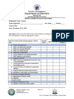 INSET M&E Evaluation Form