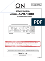 Denon AVR 1403 Service Manual