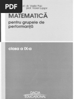 Matematică Pentru Grupele de Performanță - Clasa A IX-a