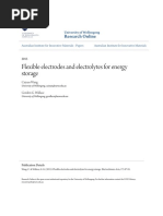 Flexible Electrodes and Electrolytes For Energy Storage: Research Online