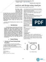 Tunnel Lining Analysis and Design Using Staad Pro