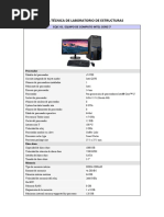 Ficha Técnica de Laboratorio de Estructuras: Eqic-01. Equipo de Computo Intel Core I7