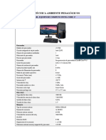 Ficha Técnica Ambiente Pedagógicos: Eqia-01. Equipo de Computo Intel Core I7