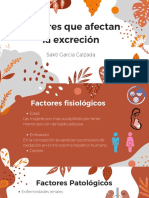 Factores Que Afectan La Excreción