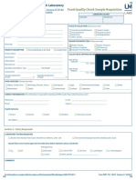 Food Quality Check Sample Requisition Form