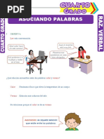 Asociando Palabras para Cuarto Grado de Primaria