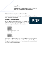 Exception Handling in Java: Runtime Errors So That Normal Flow of The Application Can Be Maintained