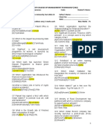 GK MCQ Paper Format - PUT