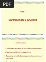 Tema 3-Espontaneidad y Equilibrio