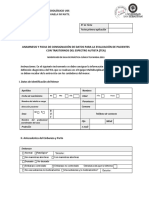 Anamnesis y Ficha de Consignación de Datos, Evalaución Diagnóstica Del TEA - Versión Laboratorio USS