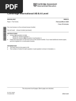 Cambridge International AS & A Level: SOCIOLOGY 9699/12