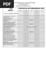 1 A Noite Controle de Frequência 2022: Colégio Estadual Gregório Teixeira - Ensino Fundamental e Médio