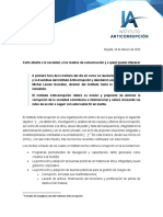 Carta Abierta Instituto Anticorrupción