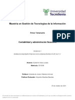 Evidencia 1. Análisis de Desempeño Financiero