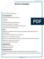 Error in Analysis