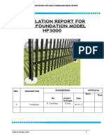 Calculation Report For Fence Foundation Model HP3000: REV Description Engineering Approval Boss Date